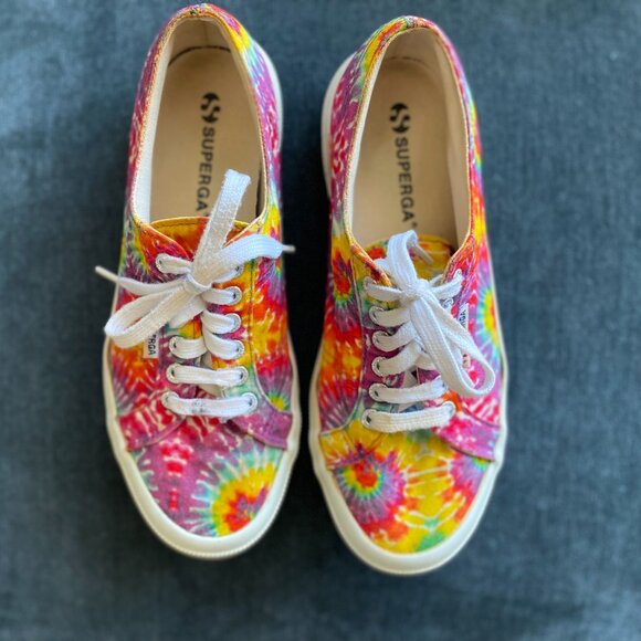 Superga Cotu 2750 Sneakers, Tie Dye, Size 41/9.5 - Picture 2 of 14